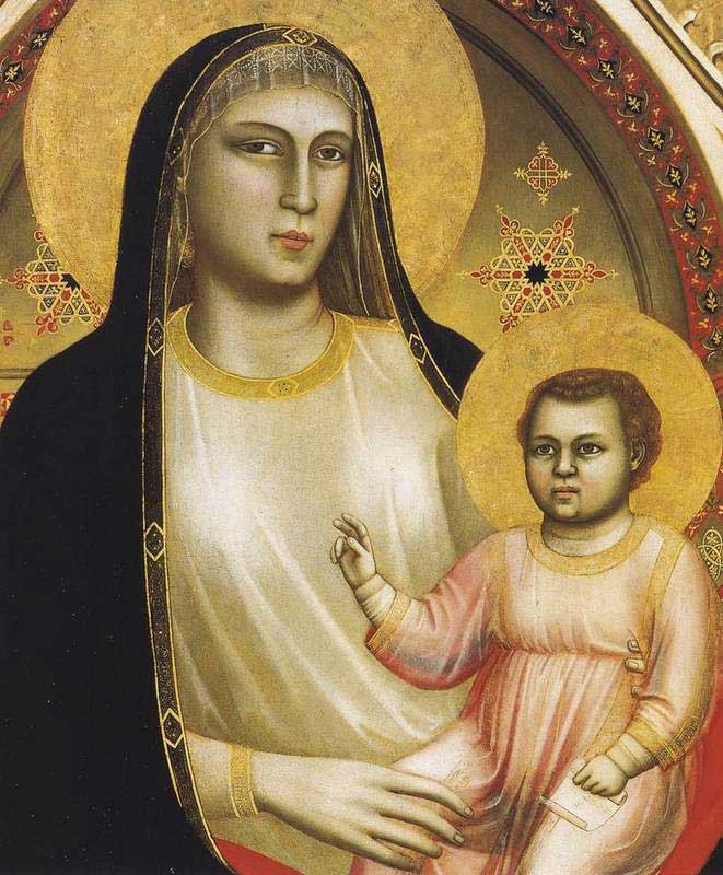Giotto - Manonna di Ognissanti - dettaglio